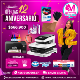 AV290 Kit Estampadora automática 38x38cm HobyPress - Envío gratis