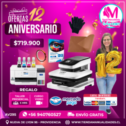 AV295 Kit Estampadora automática 38x38cm HobyPress - Envío gratis