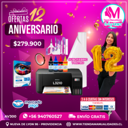 AV300 Kit para sublimación Impresora L3210 - Envío gratis