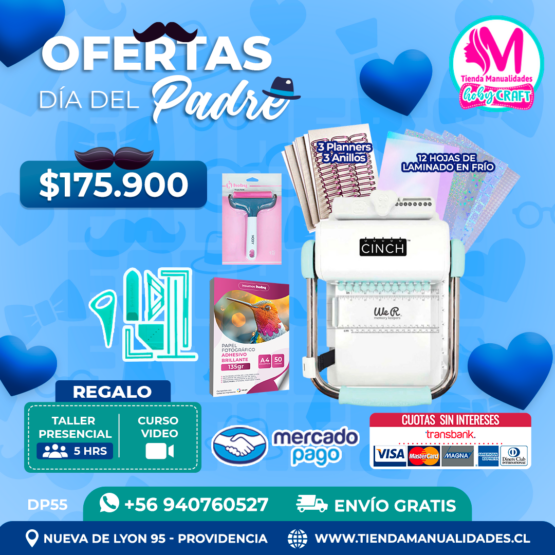 DP55 Kit encuadernadora Cinch verde - Envío gratis