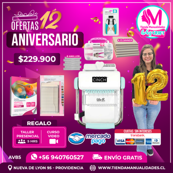 AV85 Kit encuadernadora Cinch verde - Envío gratis