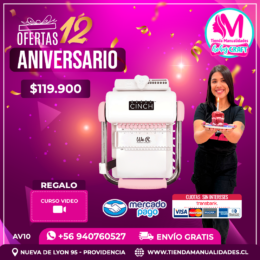 AV10 Encuadernadora Cinch rosa - Envío gratis