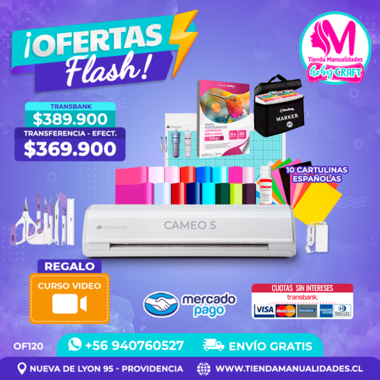 OF120 Kit Silhouette Cameo 5 - Envío gratis