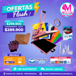 OF280 Kit Estampadora plana 38x38cm HobyPress - Envío gratis