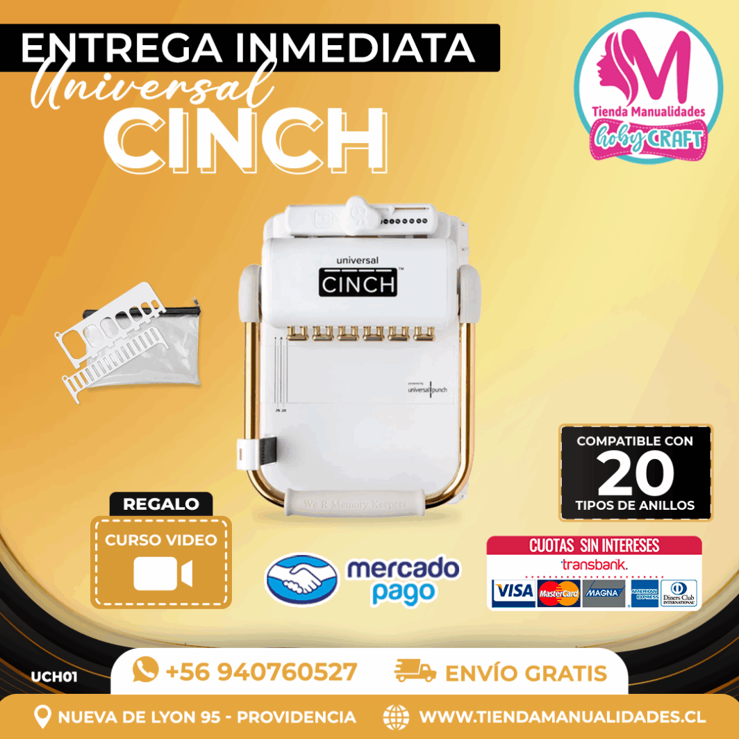 UCH01 Encuadernadora Universal Cinch – Entrega Inmediata