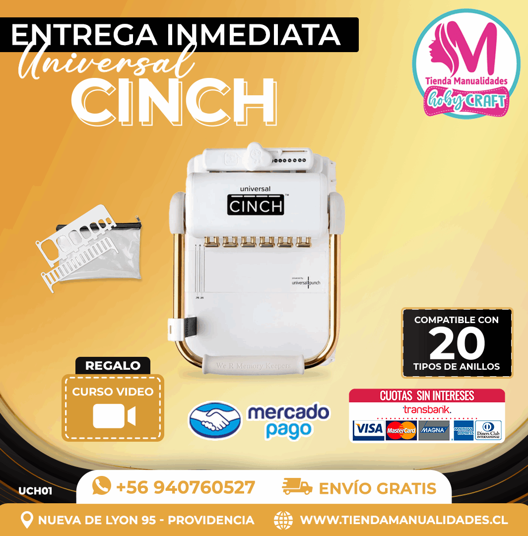 UCH01 Encuadernadora Universal Cinch – Entrega Inmediata