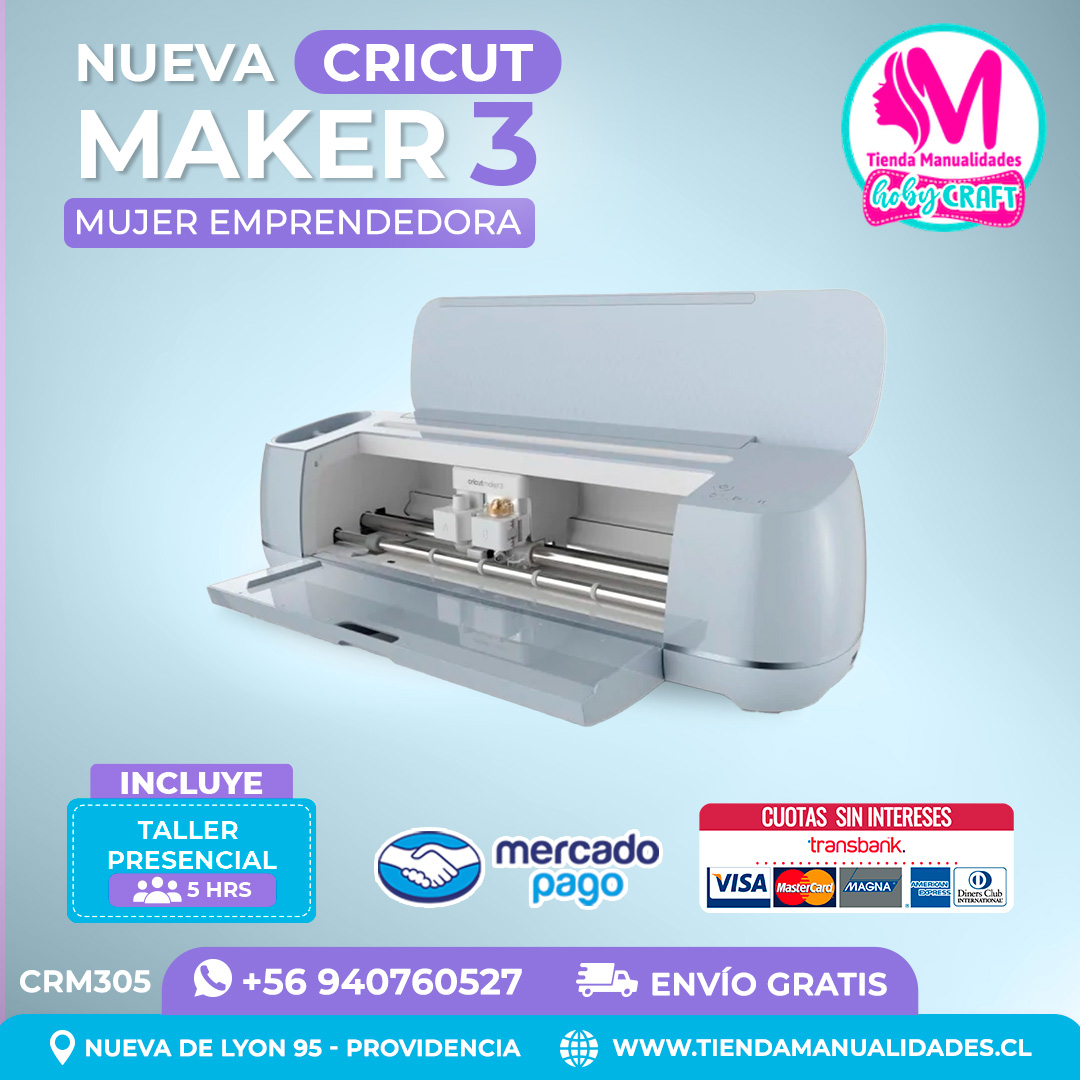 CRM305 Plotter Cricut Maker3 - Taller presencial - Envío gratis - Entrega inmediata - Imagen 2
