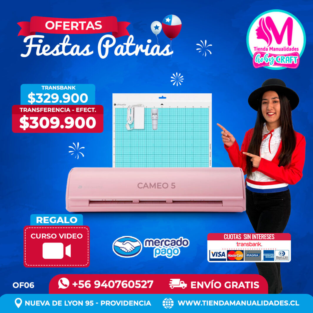FP06 Kit Silhouette Cameo 5 rosada – Envío gratis