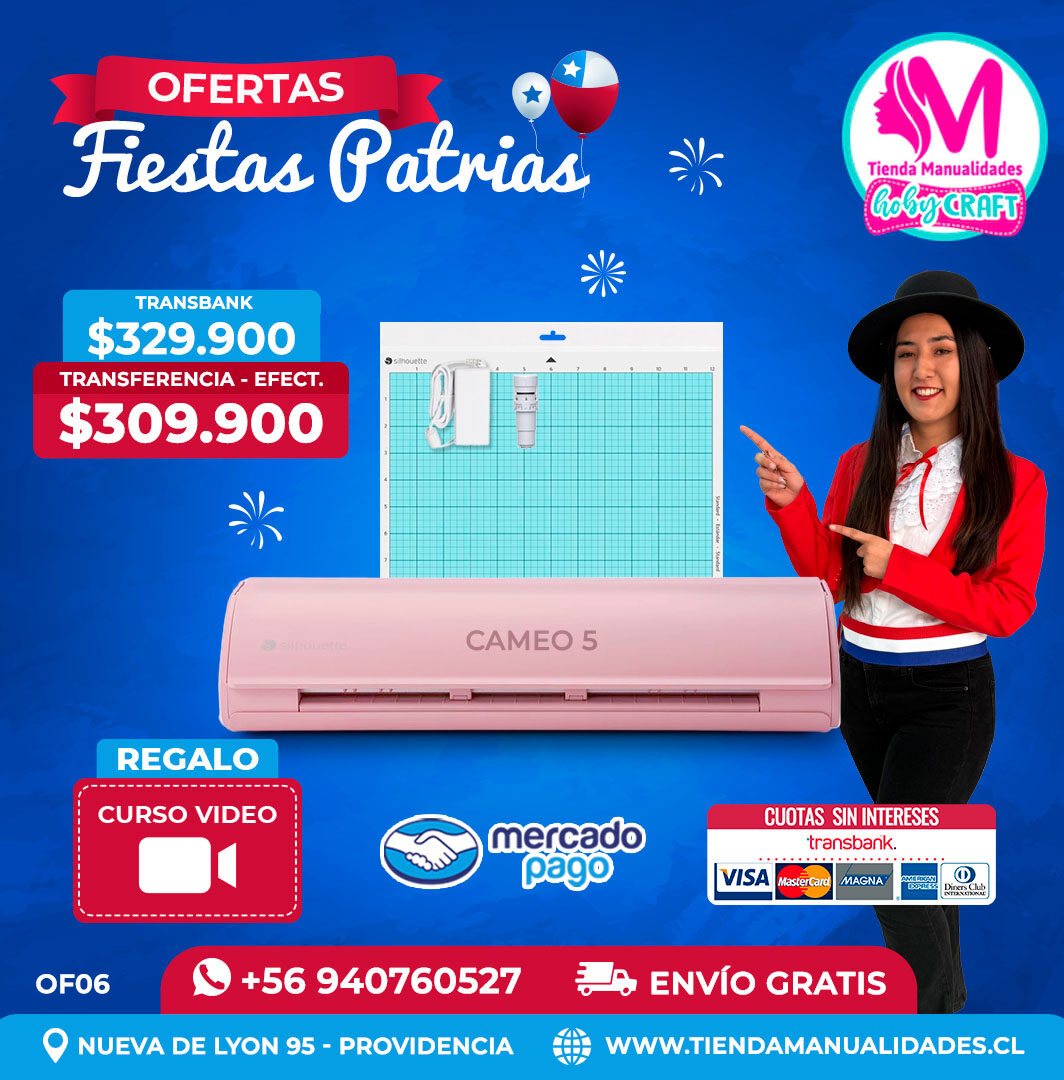FP06 Kit Silhouette Cameo 5 rosada – Envío gratis