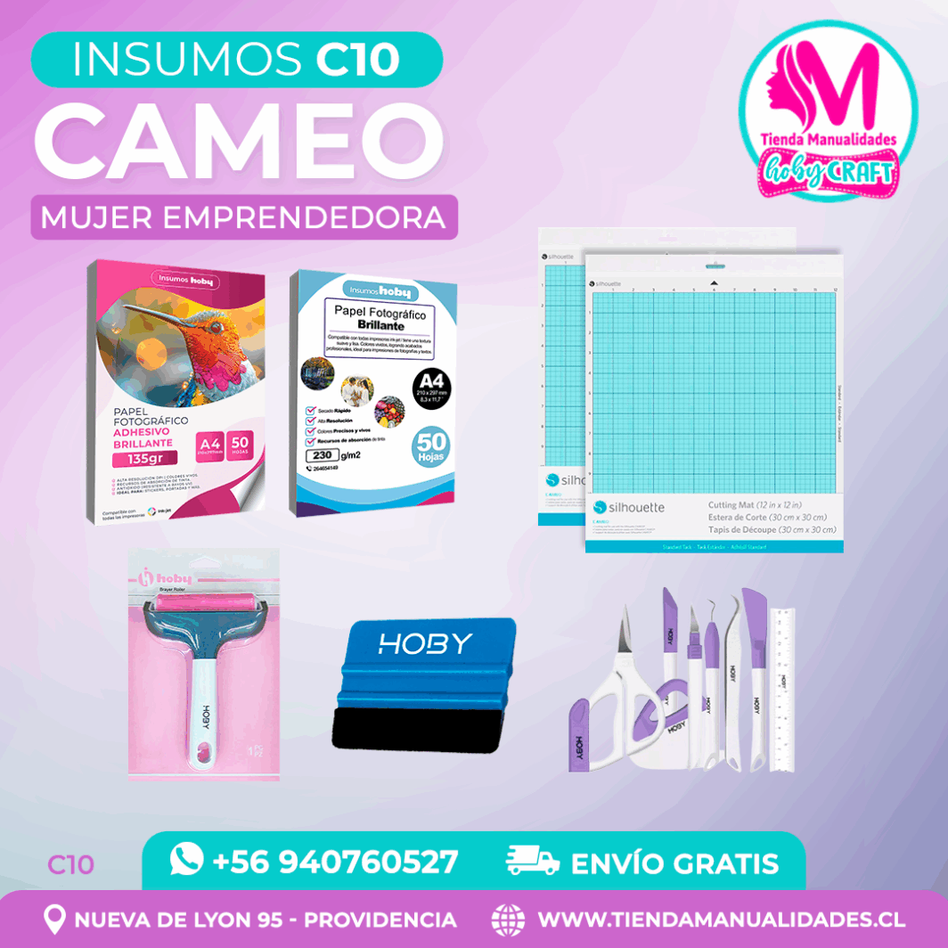 C10 Insumos Cameo – Envío gratis