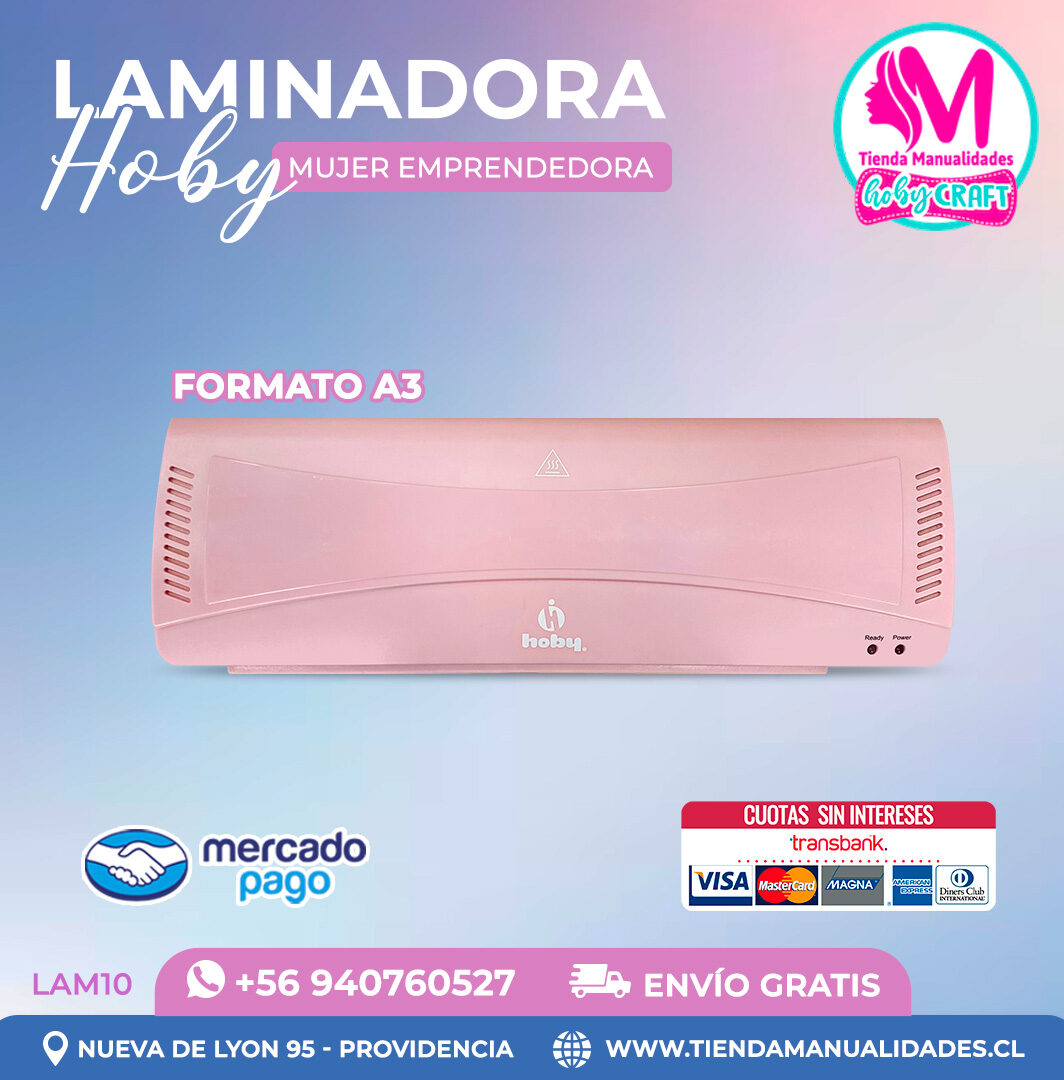 LAM10 Laminadora térmica A3 Hoby rosada