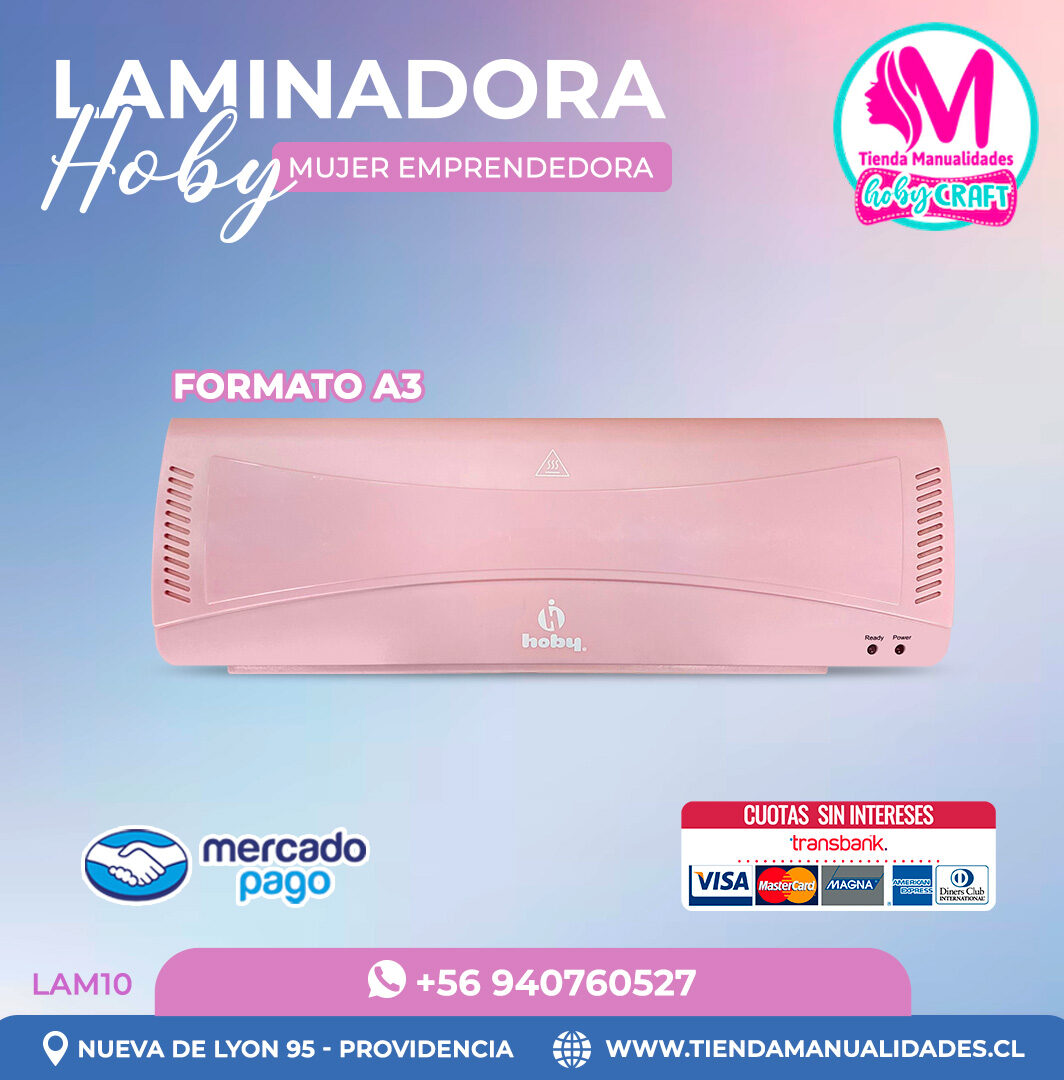 LAM10 Laminadora térmica A3 Hoby rosada