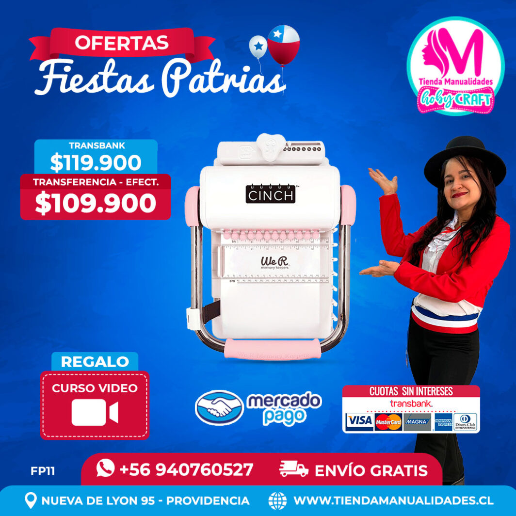 FP11 Encuadernadora Cinch rosada – Envío gratis