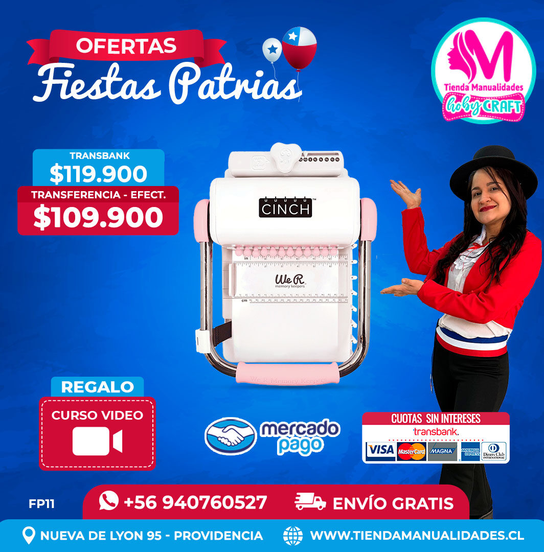 FP11 Encuadernadora Cinch rosada – Envío gratis