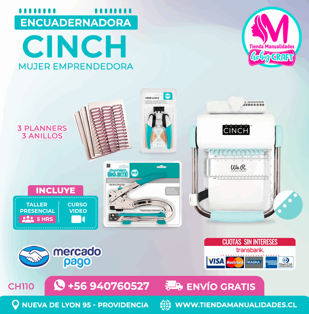 CH110 Cinch verde + Curso Video + Taller presencial - Envío Gratis - Entrega Inmediata