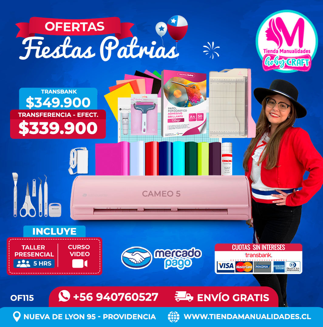 FP115 Kit Silhouette Cameo 5 rosada – Envío gratis