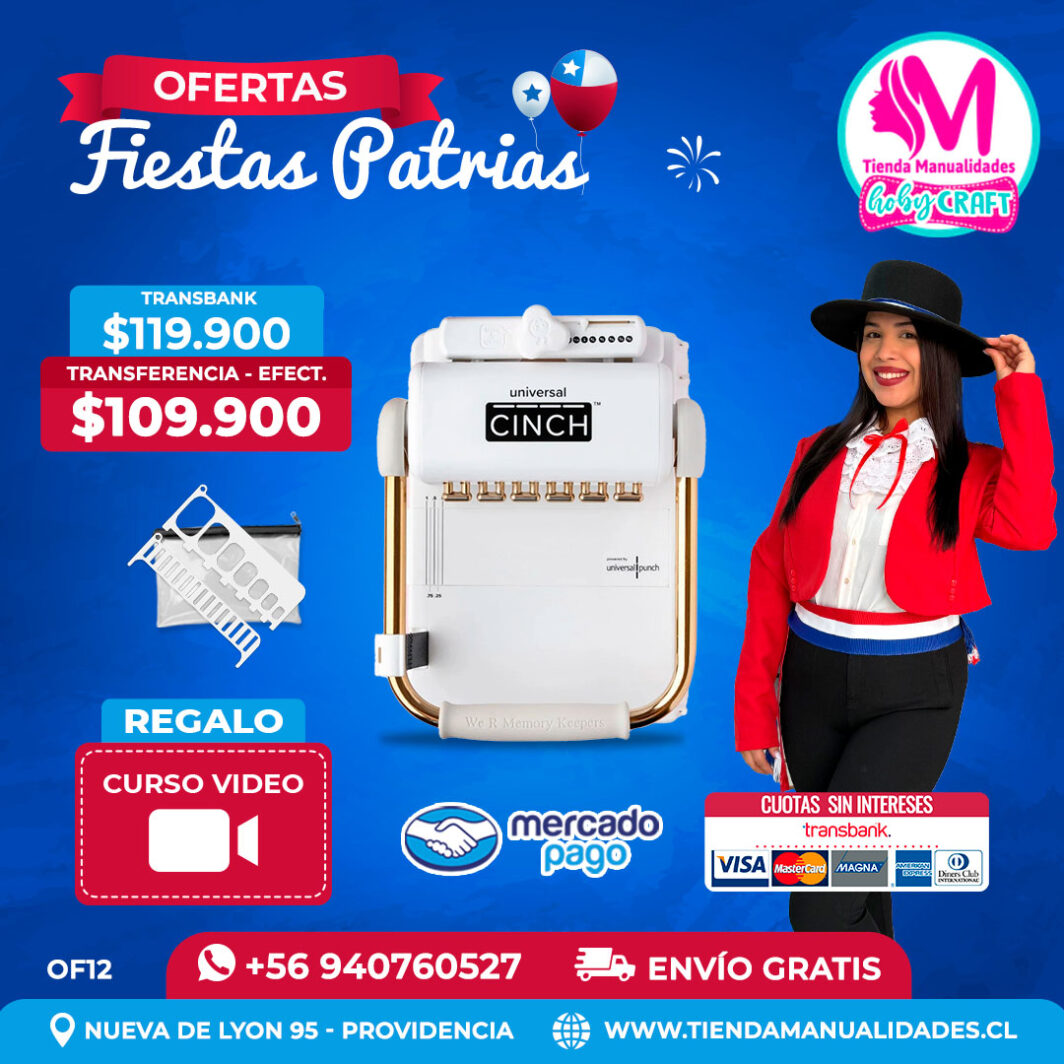 FP12 Encuadernadora Universal Cinch – Envío gratis