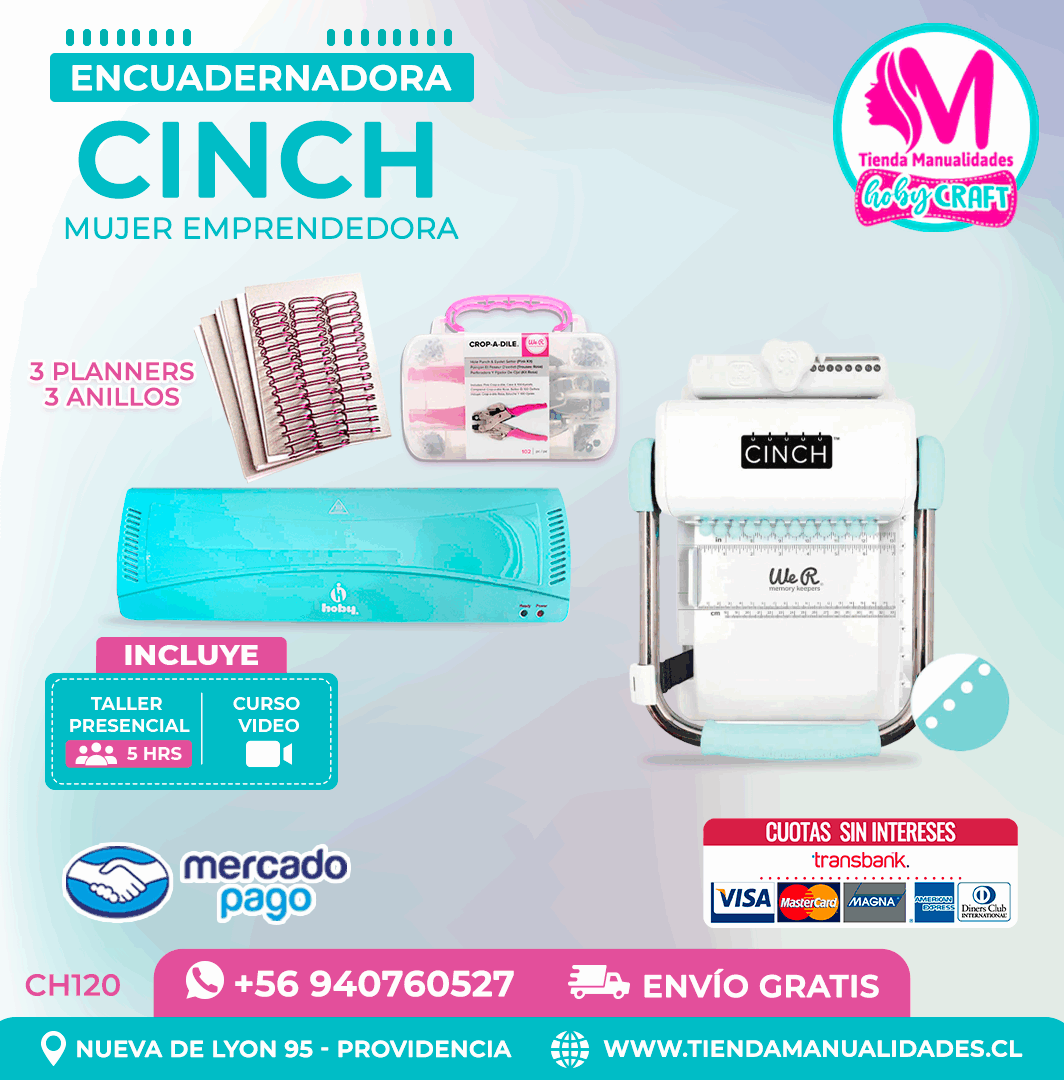 CH120 Cinch verde + Curso Video + Taller presencial - Envío Gratis - Entrega Inmediata