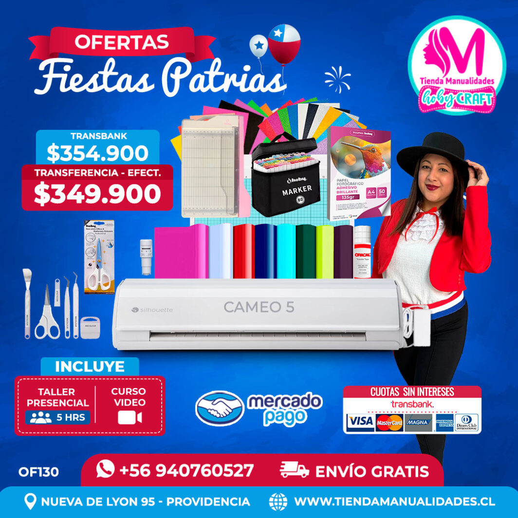 FP130 Kit Silhouette Cameo 5 blanca – Envío gratis