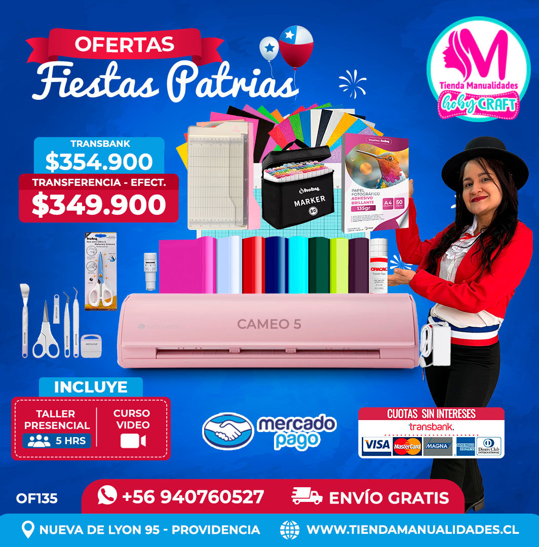 FP135 Kit Silhouette Cameo 5 rosada – Envío gratis