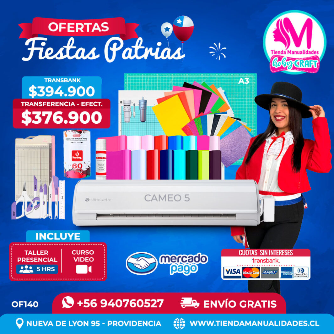 FP140 Kit Silhouette Cameo 5 blanca – Envío gratis