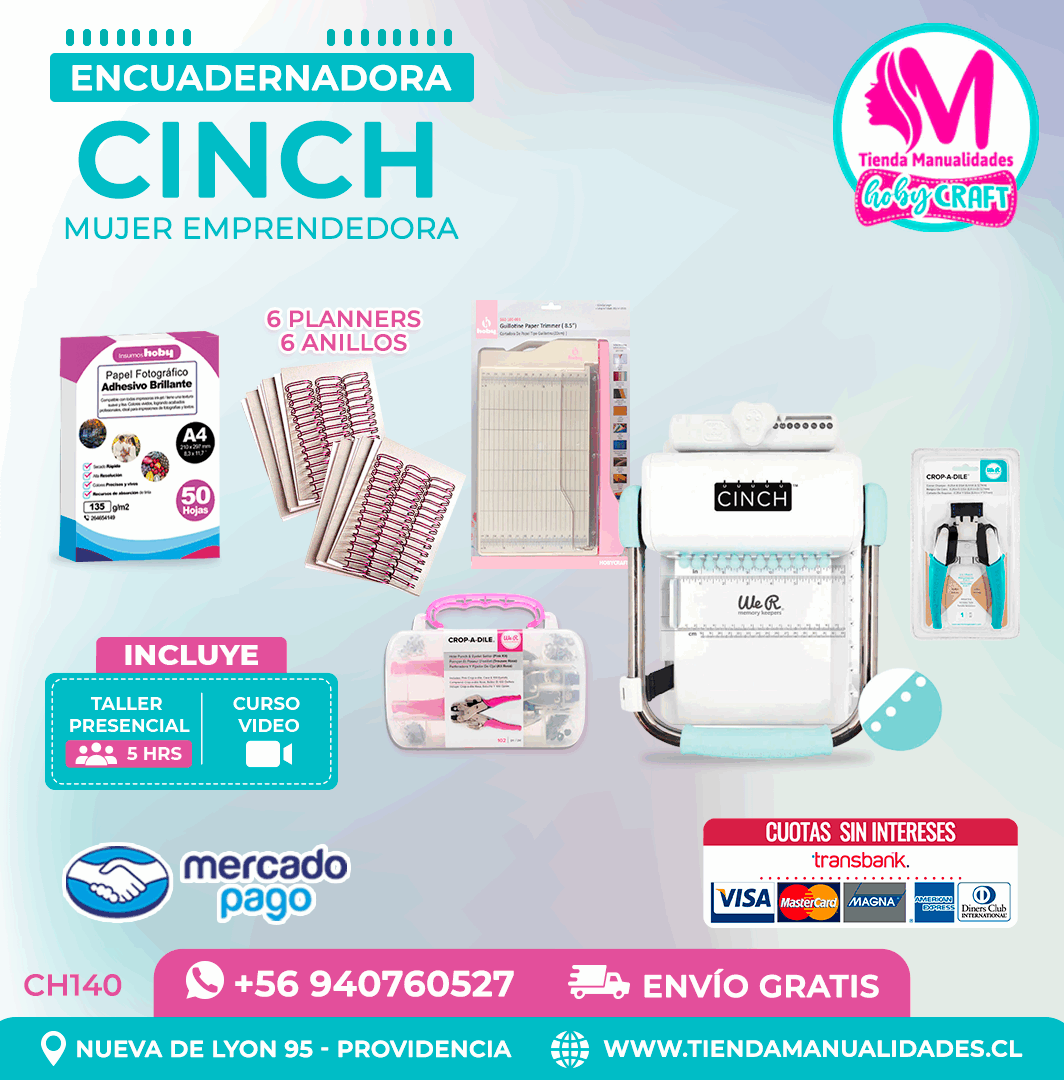 CH140 Cinch verde + Curso Video + Taller presencial - Envío Gratis - Entrega Inmediata