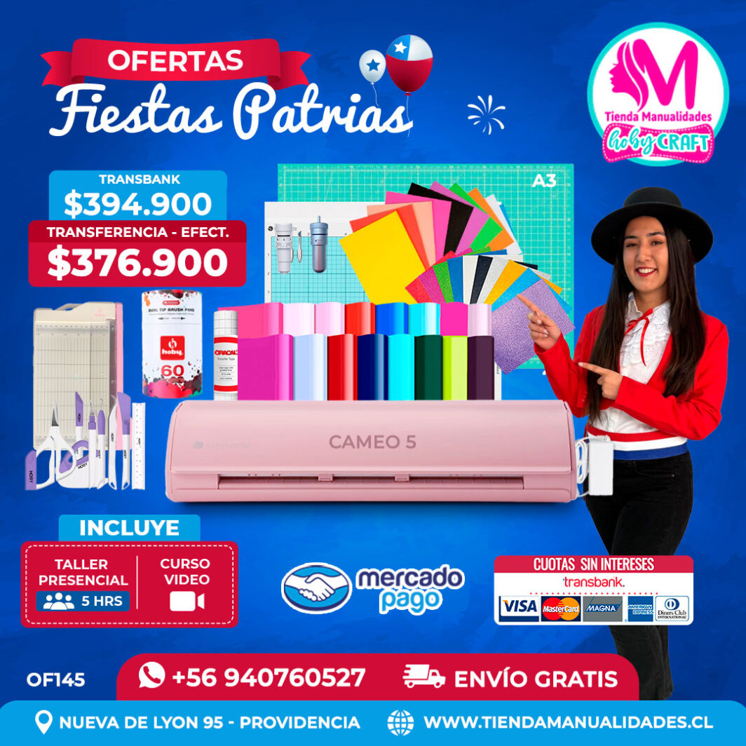 FP145 Kit Silhouette Cameo 5 rosada – Envío gratis