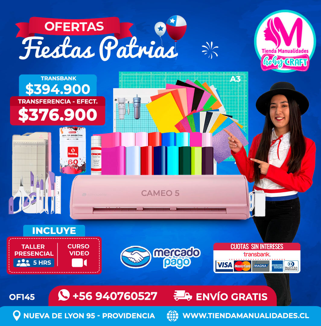 FP145 Kit Silhouette Cameo 5 rosada – Envío gratis