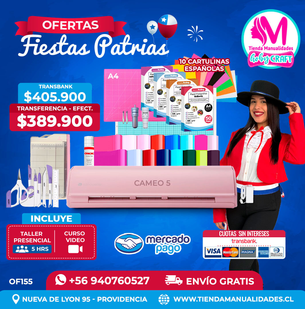 FP155 Kit Silhouette Cameo 5 rosada – Envío gratis