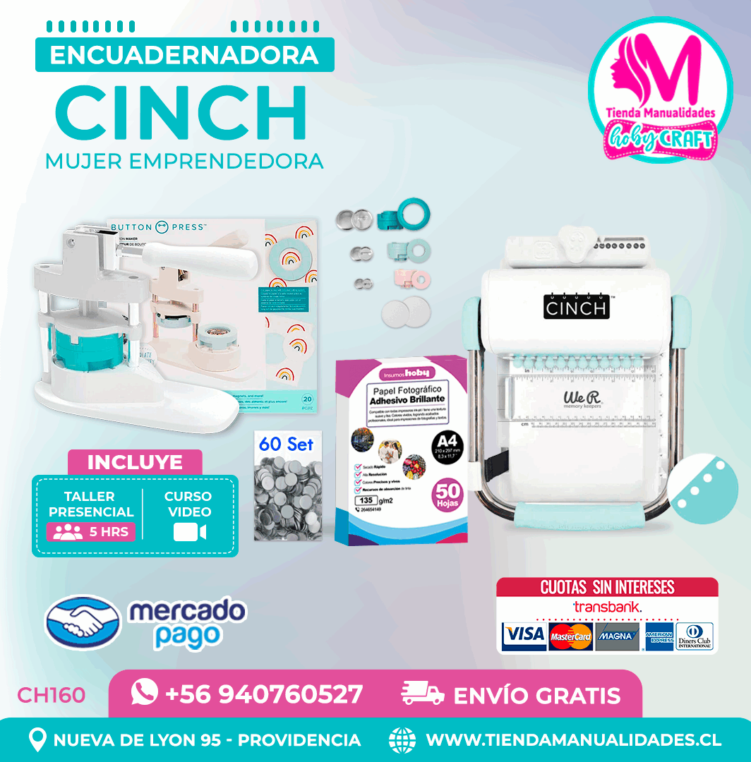 CH160 Cinch verde + Curso Video + Taller presencial - Envío Gratis - Entrega Inmediata