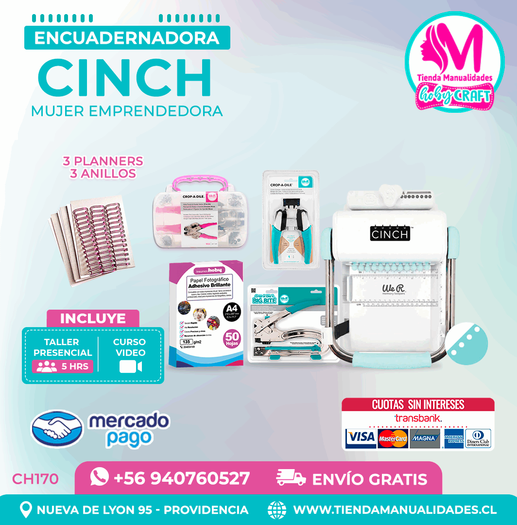 CH170 Cinch verde + Curso Video + Taller presencial - Envío Gratis - Entrega Inmediata