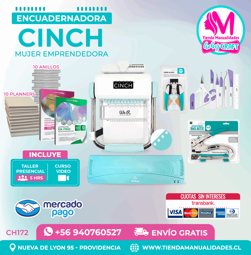 CH172 Cinch verde + Curso Video + Taller presencial - Envío Gratis - Entrega Inmediata
