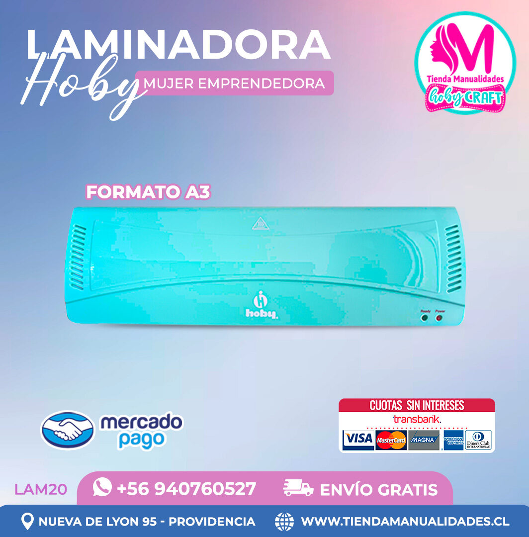 LAM20 Laminadora térmica A3 Hoby turquesa