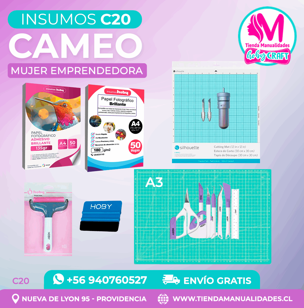 C20 Insumos Cameo – Envío gratis
