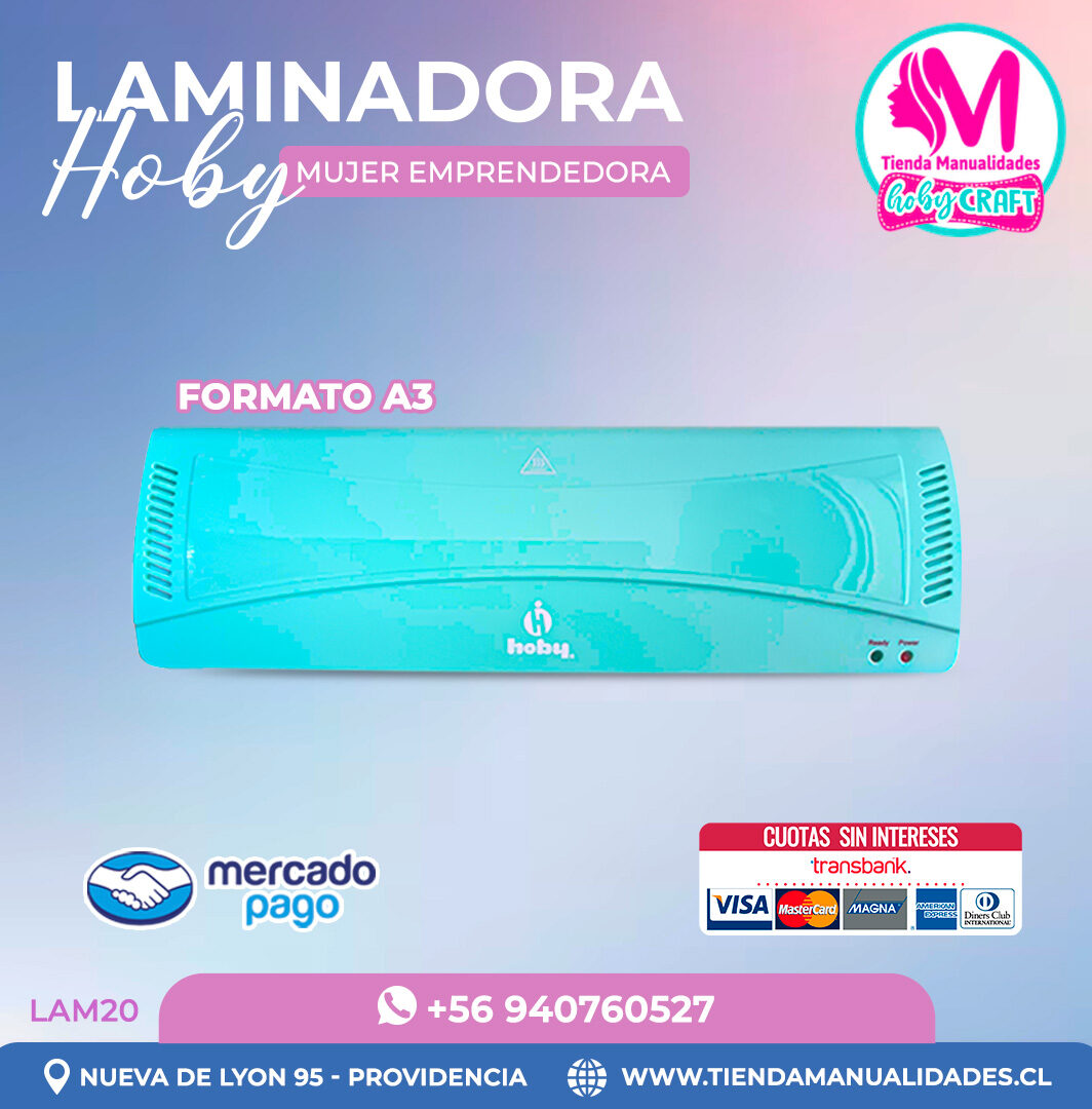 LAM20 Laminadora térmica A3 Hoby turquesa