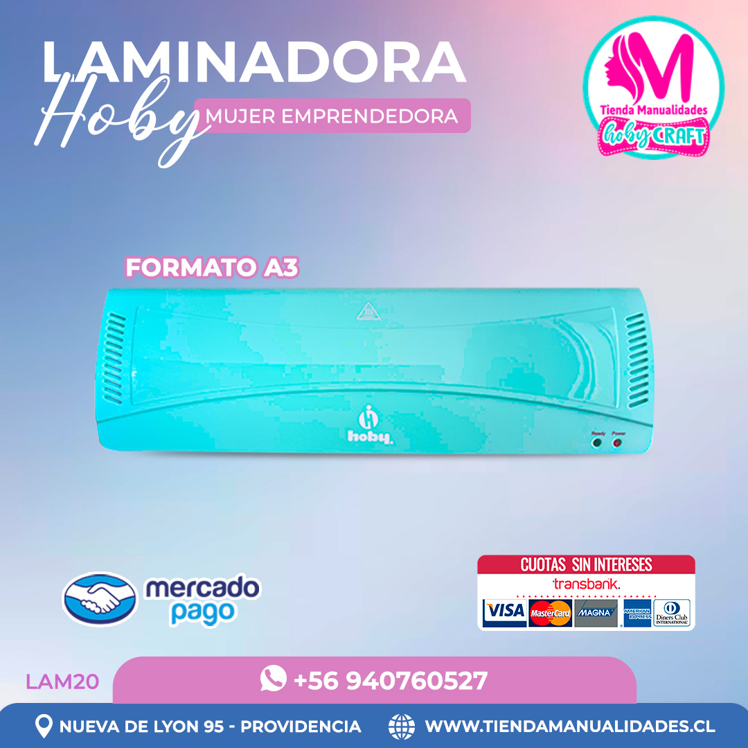LAM20 Laminadora térmica A3 Hoby turquesa