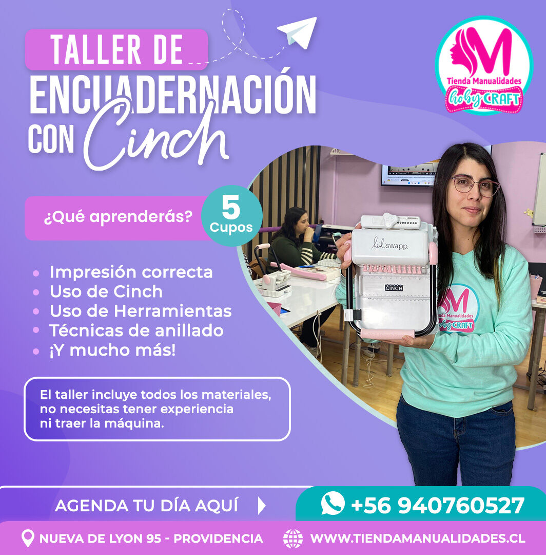 0030 Taller Presencial: Encuadernación con Cinch- Nueva de Lyon 95