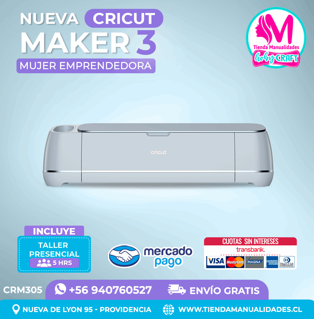 CRM305 Plotter Cricut Maker3 - Taller presencial Ð Envo gratis Ð Entrega inmediata