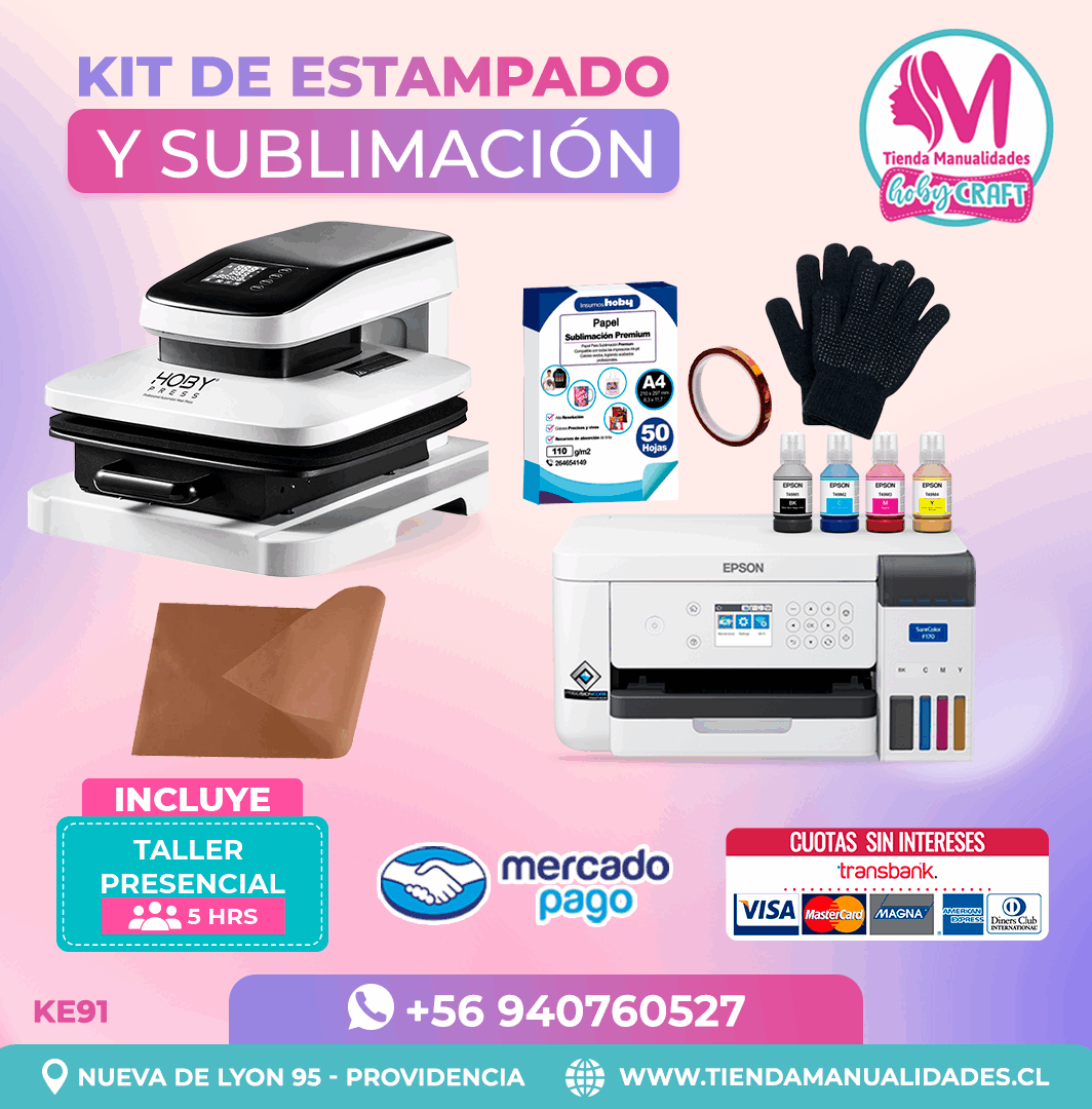 KE91 Kit Estampadora Automática 38x38cm HobyPress - Envío gratis