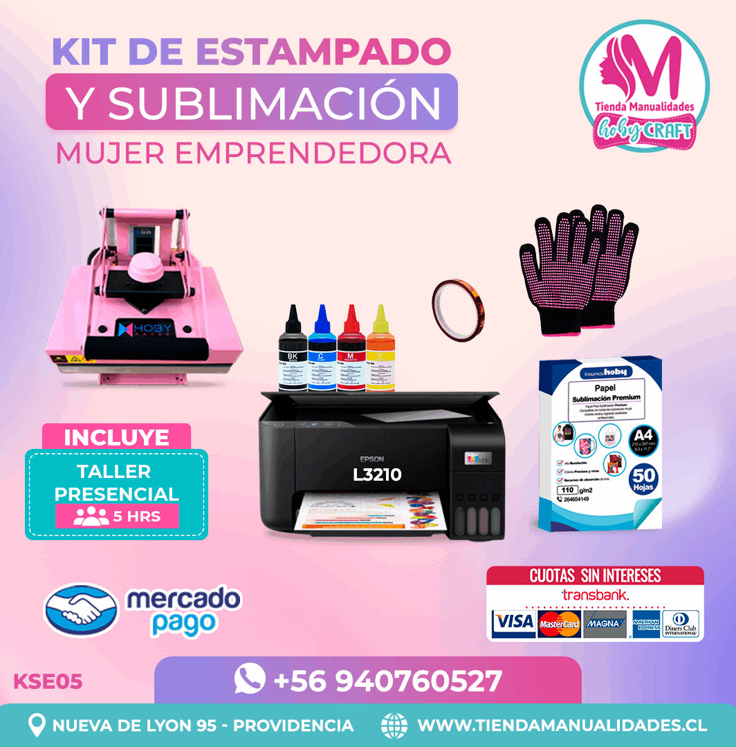 KSE05 Kit Sublimación y Estampado - Entrega Inmediata