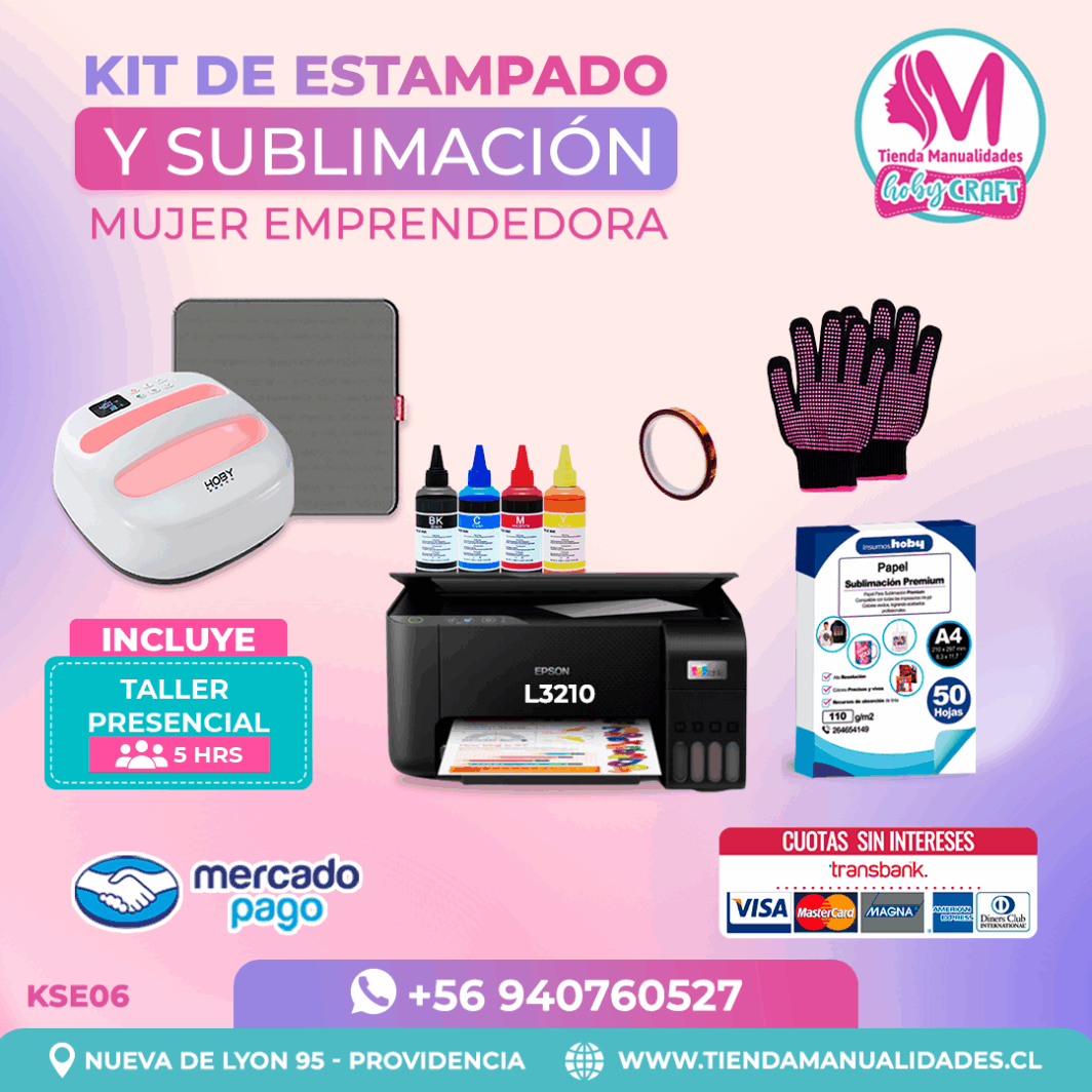 KSE06 Kit Sublimación y Estampado - Entrega Inmediata
