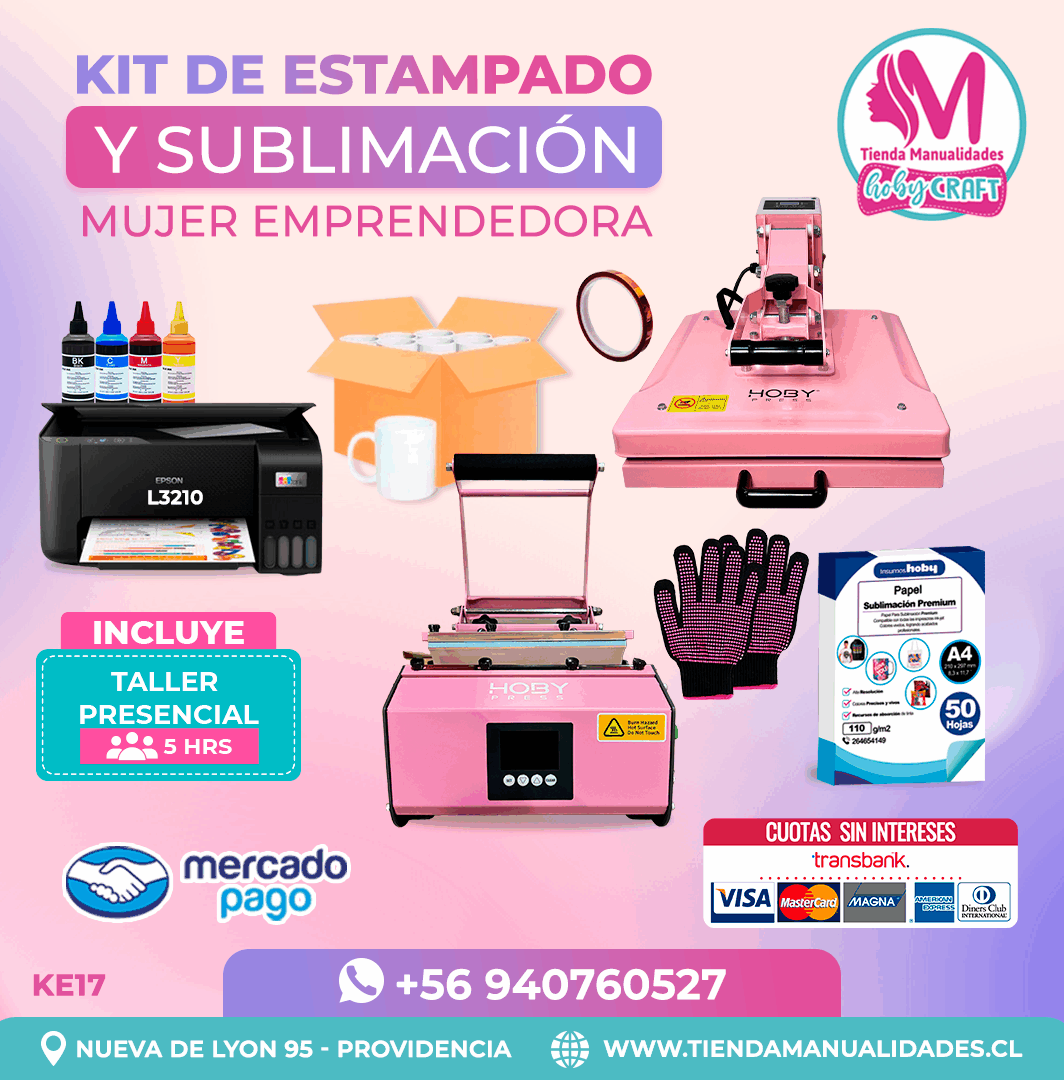 KSE09 Kit Sublimación y Estampado - Entrega Inmediata
