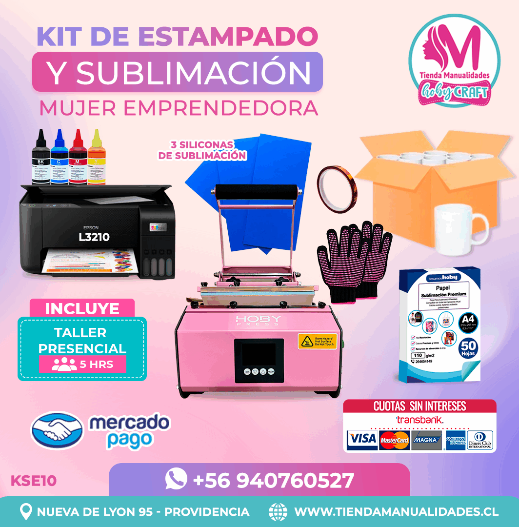 KSE10 Kit Sublimación y Estampado - Entrega Inmediata