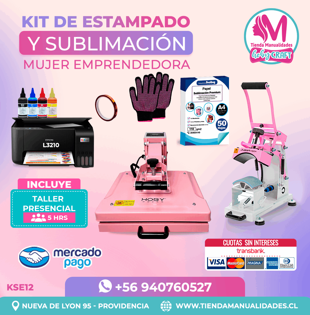 KSE12 Kit Sublimación y Estampado - Entrega Inmediata