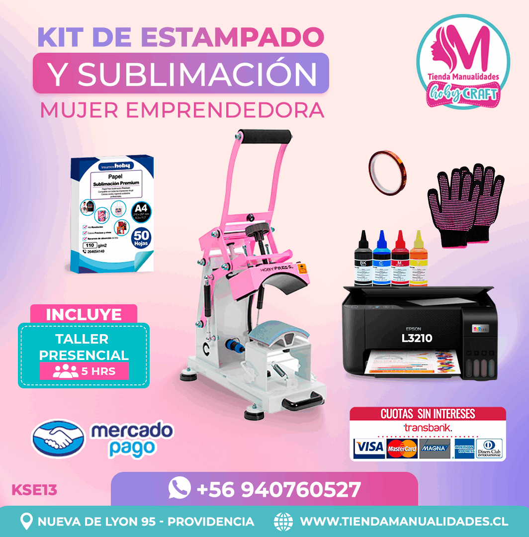 KSE13 Kit Sublimación y Estampado - Entrega Inmediata