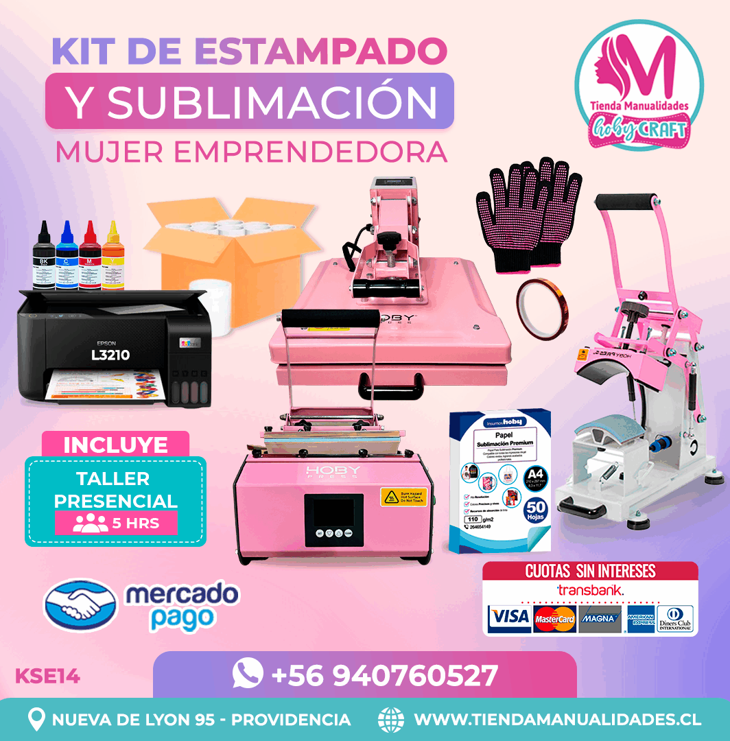 KSE14 Kit Sublimación y Estampado - Entrega Inmediata