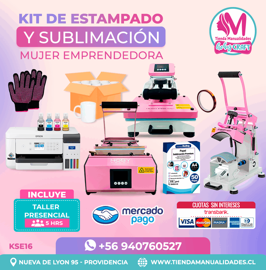 KSE16 Kit Sublimación y Estampado - Entrega Inmediata