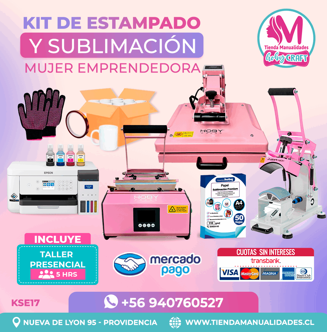 KSE17 Kit Sublimación y Estampado - Entrega Inmediata