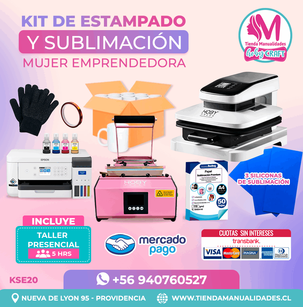 KSE20 Kit Sublimación y Estampado - Entrega Inmediata