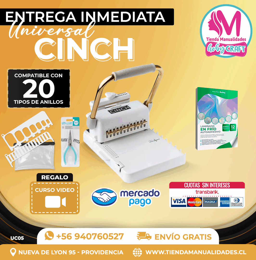 UCH05 Encuadernadora Universal Cinch - Entrega Inmediata